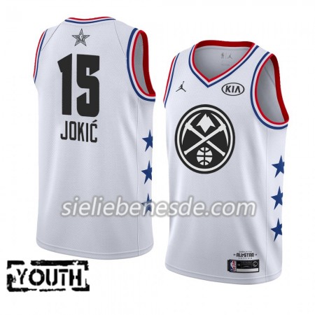 Kinder NBA Denver Nuggets Trikot Nikola Jokic 15 2019 All-Star Jordan Brand Weiß Swingman